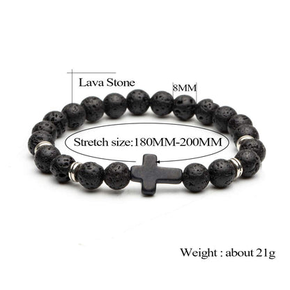 Softones 8MM Lava Rock Beads Bracelet for Men Women,Friendship Couples Gifts Natural Stone Bracelets