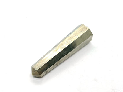 WholesaleGemShop 3 Inch Gemstones PYRITE Obelisk Tower Jumbo Facet Aura Rock Crystal Natural Polished Earth Wand Spirit