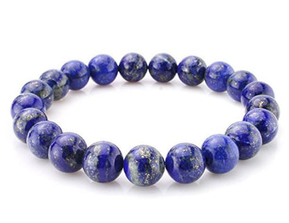 Adabele Real Natural Blue Lapis Lazuli Gemstone Beaded Bracelet 8.5 inch Stretch Chakra Healing Crystal Stone Jewelry Women Mom Gift GB8-D20