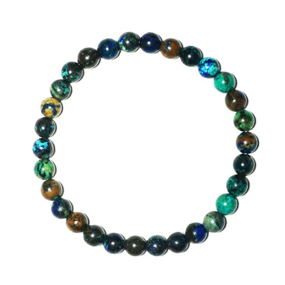 Genuine 6mm Azurite Bracelet - Handmade Natural Blue Crystal Beads Jewelry with Soothing Energy for Women & Men