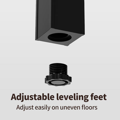 DHYGOTFUR Tall Plant Stand Indoor, Modern Black Aluminum Alloy Plant Shelf, Corner Flower Pot Holder Organizer for Living Room, Balcony, Patio, Garden (L15.8 x W15.8 x H27.6 inch)