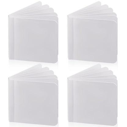Gueevin 4 Pcs Hardcover Blank Board Book for Kids Chunky Thick Pages Book for Students Adults Sketching Drawing Writing School Office (5 x 5 Inch)