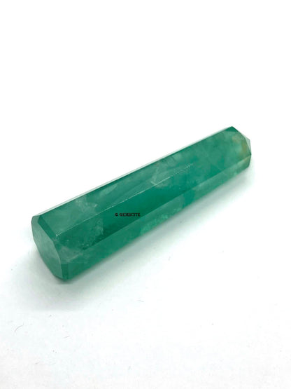 WholesaleGemShop 3 Inch (70 mm) Gemstones GREEN FLUORITE Obelisk Tower Jumbo Facet Aura Rock Crystal Natural Polished Earth Wand Spirit