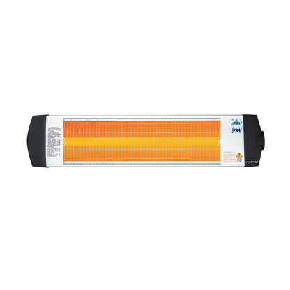 Econat C-15 Infrared Electric Wall Heater 1500W, Adjustable Thermostat, Quiet Targeted Heat, Indoor & Outdoor Use — 2 Pack
