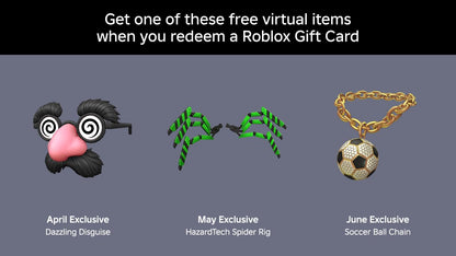 Roblox $50 Physical Gift Card [Includes Free Virtual Item] [Redeem Worldwide]
