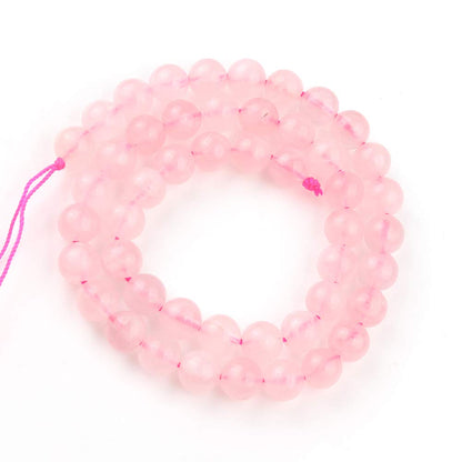 Love Beads Natural Madagascar Rose Quartz Loose Beads for Jewelry Making 8mm 15inches Beads