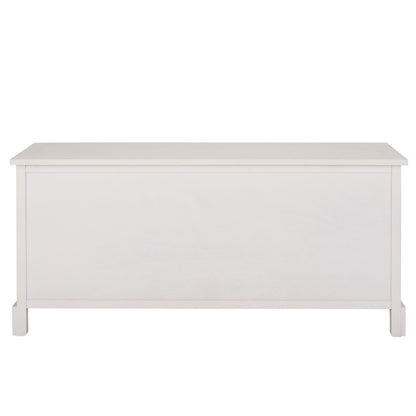 SAFAVIEH Home Collection – Damien Ivory 6-Drawer Storage Bench, Mixed-Material Cottage Design, Fully Assembled (AMH5701K)