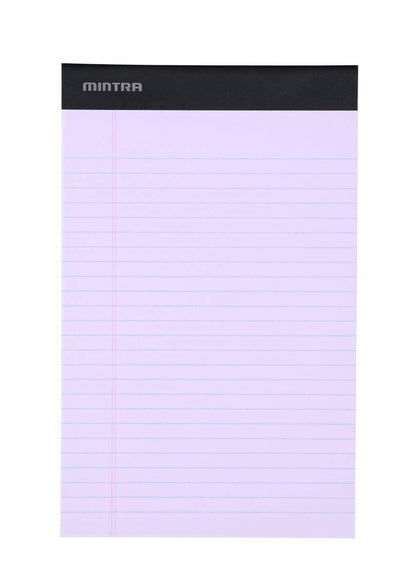 Mintra Office Colorful Legal Pads - Includes 2 Blue, 2 Pink, and, 2 Green Writing Pads, Micro Perforated Lined Sheets, Ideal for Professional & Personal Use, 5"x8" Narrow Ruled, 6 pack Pastel Set 2