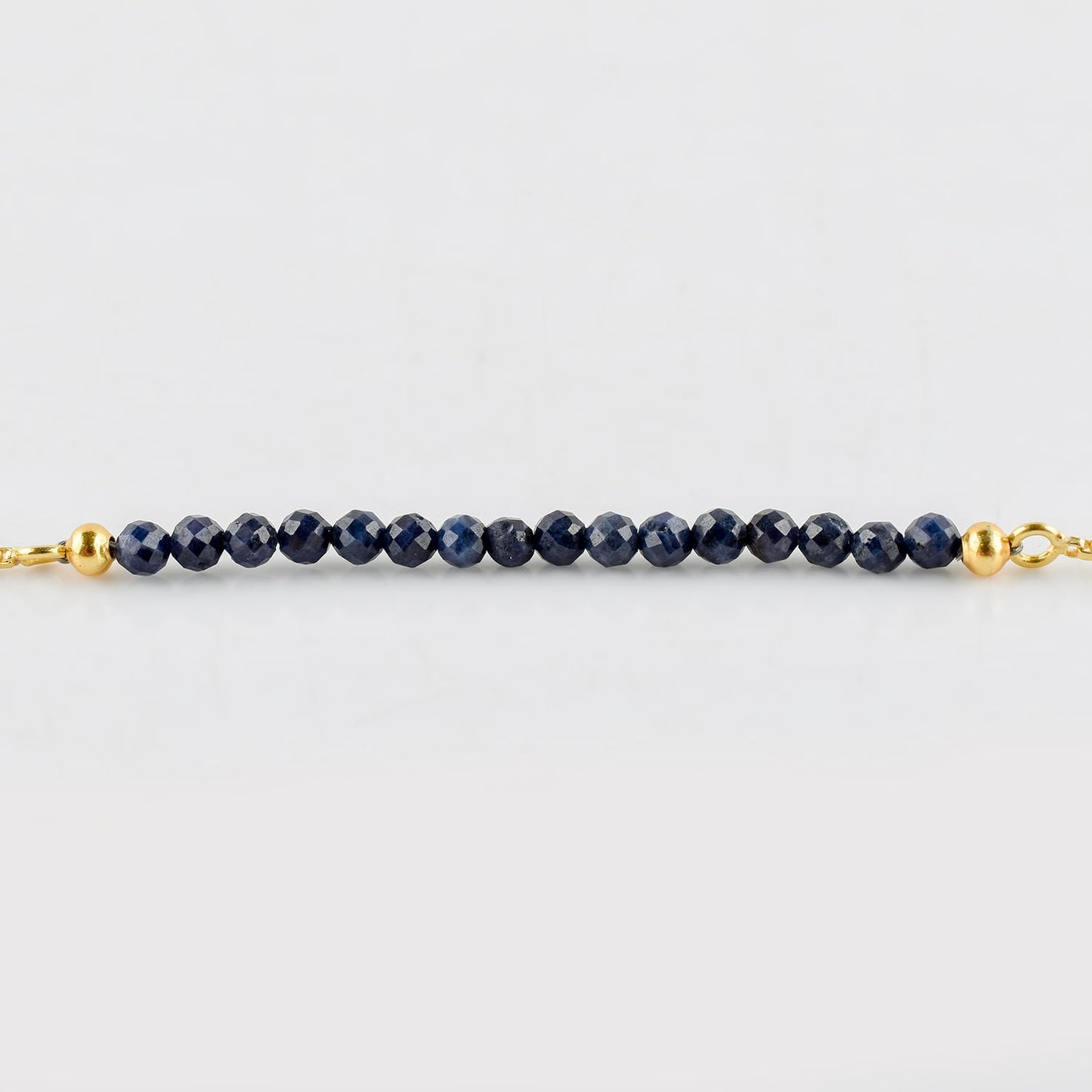 InfinityGemsArt Sapphire Bracelets For Women, September Birthstone Jewelry, Blue Beads Beaded Stone Bolo Slider Crystals and Healing Stone, 14K Gold Plated Adjustable Chain, Valentines Day Gifts For Her