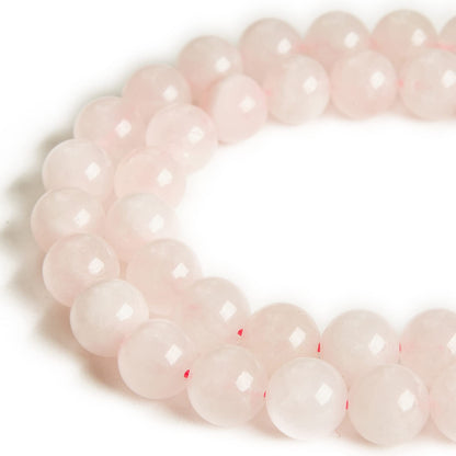 60pcs 6mm Rose Quartz Beads Natural Gemstone Beads Round Loose Beads for Jewelry Making