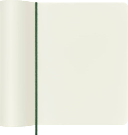 Moleskine Classic Notebook, Soft Cover, XL (7.5" x 9.5") Plain/Blank, Myrtle Green, 192 Pages