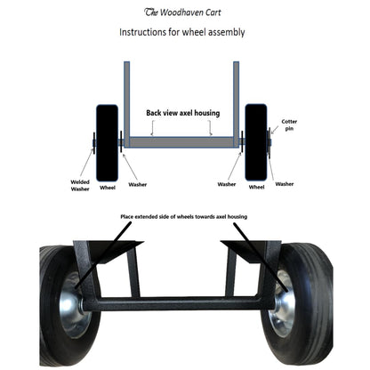 The Woodhaven Firewood Cart - Made in The USA - Convenient and Sturdy Rolling Wood Carrier for Easy Transport - Perfect for Indoor and Outdoor Use - Heavy Duty