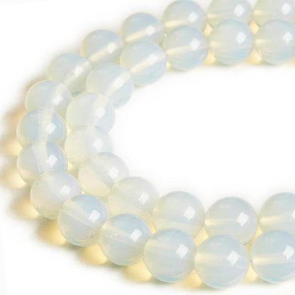 35pcs 10mm Natural Opal Beads Gemstone Beads Round Loose Beads for Jewelry Making