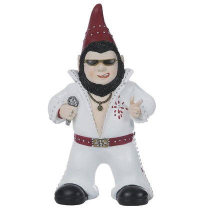 Jy.Cozy Large Singer Gnome Garden Statue Outdoor Resin Dwarf Figurine Decor Home Decoration Funny Sculpture for Patio Poch Yard Backyard Ornament Housewaiming Unique Gift
