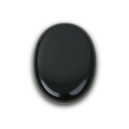 TRRYSTALS Natural Black Obsidian Zibu Coin | Engraved Gemstone Coin for Meditation & Décor | Small Polished Stone Collectible Token For Good Luck