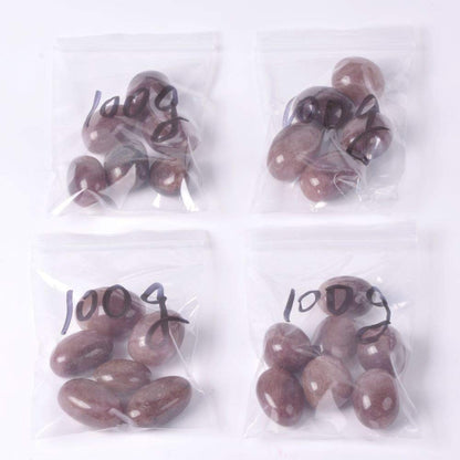 100 Grams Strawberry Quartz Tumbled Polished Natural Crystal Healing Pocket Stones Rock Collection