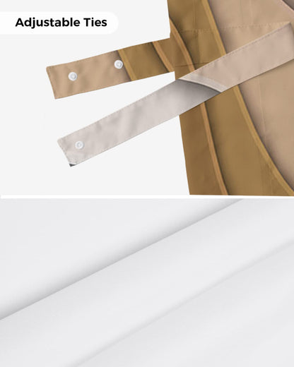 Brown Ombre Tie Up Valance Curtain for Kithchen Windows Brown and White Gradient Modern Abstract Geometric Adjustable Ties Valance Tier Curtain Rod Pocket Valances for Bedroom/Living Room, 54x18in