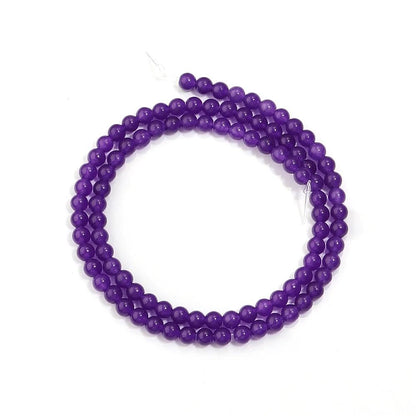 Zenkeeper 108Pcs Purple Natural Stones Chalcedony Beads Spacer Loose Beads Bulk with Holes Handcrafted for DIY Bracelets Jewelry Making Crafts Supplies