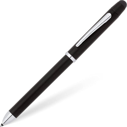 Cross Tech3 Satin Black Multi-function Pen - 0.5 MM Lead Size Pencil, Black Ink Refill, and Red Ink Refill in One Pen.