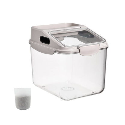 Fhiny 5.5LB Dog Food Storage Container, Airtight Pet Treat Bin Translucent Dry Food Grain Storage Barrels Sealed Bucket Moisture-Proof Plastic Cat Puppy Food Bin with Seal Locking Lid Keep Fresh