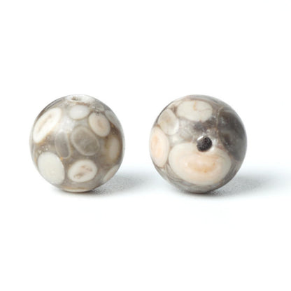 100Pcs Natural Stone 8mm Maifanite Round Loose Gemstone Energy Healing Beads Hole Size 1mm DIY Smooth Beads for Bracelet Necklace Earrings Jewelry Making