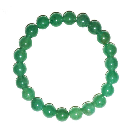 8mm Green Aventurine Bracelet for Women Men | Natural Luck Prosperity Stone Beads - Handmade Heart Chakra Crystal Jewelry for Abundance Meditation | Beading Tool Kit - Fits for 7-8" Large Wrist