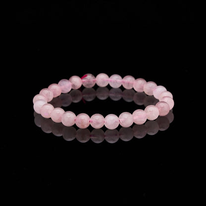 Buddha & Karma Rose Quartz Bracelet – Love & Harmony Feng Shui Healing Crystal for Men & Women