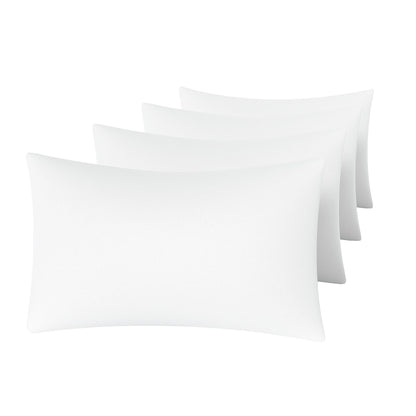 MINIPANDA White Pillow Cases Set of 4 Queen Size - Super Soft, Smooth and Breathable Pillow Cases Queen- Envelope Design - Machine Washable Lightweight (20X30 Inches (4 Piece))