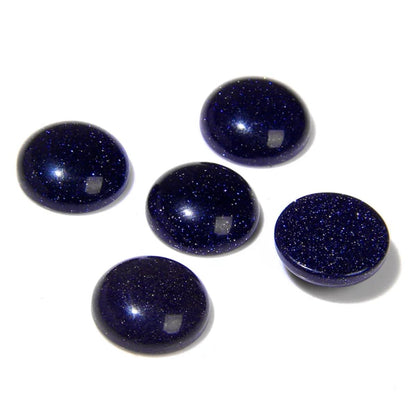 2TTFishoo 20pcs 4-16mm Blue Sandstone Cabochon Beads for Jewelry Making
