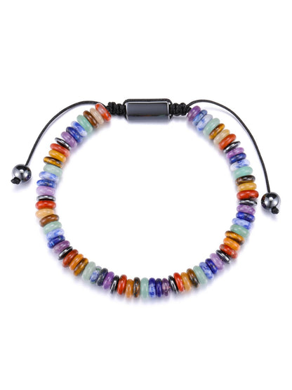 Top Plaza 7 Chakra Crystal Bracelet Natural Gemstone Beaded Yoga Meditation Bracelets Jewelry for Women Men Christmas Gifts