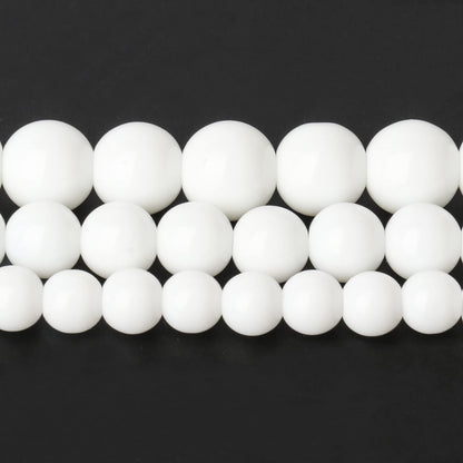 Song Xi White Tridacna Natural Stone Beads for Jewelry Making - 6mm Gemstone Beads