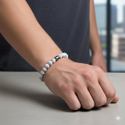 ZHDHDQ 3PCS Glame Anti Alcohol Bracelet for Men Women，Stone Volcanic Stone Reduce the Urge Drinking Alcohol Manifestation Relieve Anxiety Stress Jewelry Gift (grey/emerald green/ashen)
