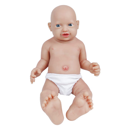 Vollence 14 inch Silicone Baby Dolls Girl Weighted 4 lb,[NOT Vinyl],Silicone Full Body Reborn Lifelike Real Life Realistic Newborn Soft Babies with Feeding Accessories & Gift Box for Kids Age 3+