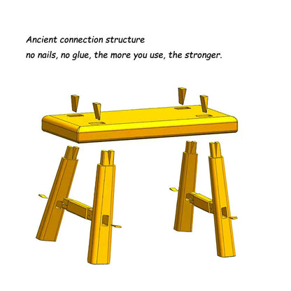ANQILEE Handmade Solid Wood Stool Milking10 Height Wooden Step Stool Simple Wooden Viking (12" Long 6" Wide)