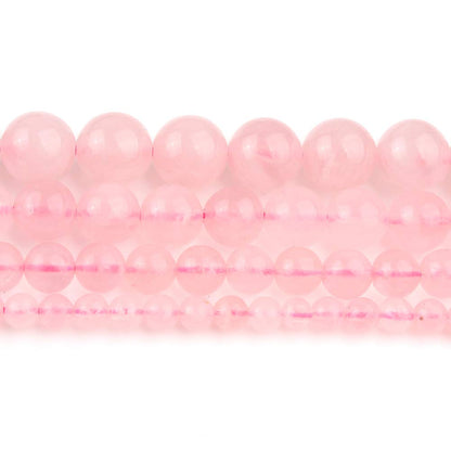 Love Beads Natural Madagascar Rose Quartz Loose Beads for Jewelry Making 8mm 15inches Beads