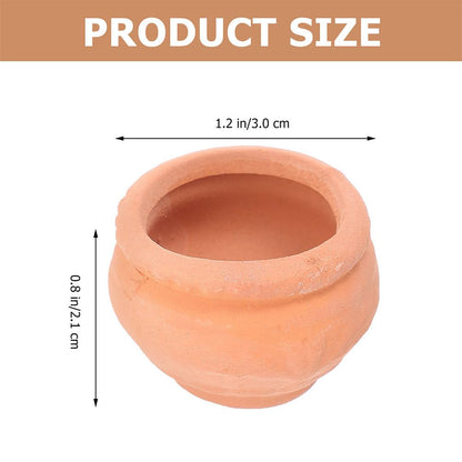 Zerodeko Mini Nursery Pots 2 Pack Lightweight Beige Terracotta Plant Containers 1.18X1.18X0.82 Inch Indoor Outdoor Garden Flower Breeding