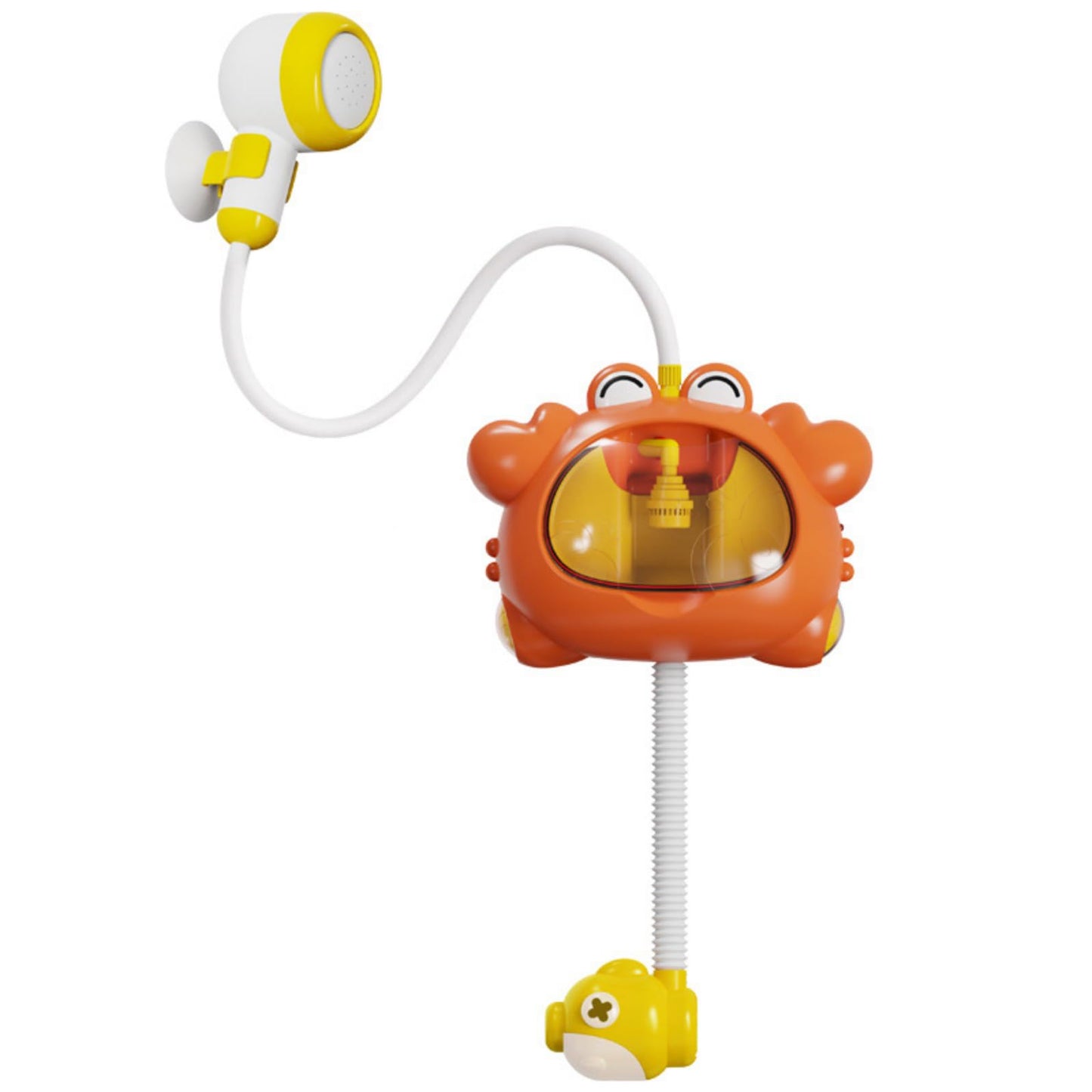 Interactive Crabs Shower Head Toy Bubble Blower with Music and Light for Toddler Bathtub Fun Entertainment Bath Play LED Light Bath