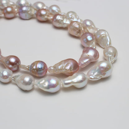 QSLLER Baroque Pearl Beads Irregular Natural Freshwater Cultured Pearl Beads for Jewelry Making Neckalce Craft DIY