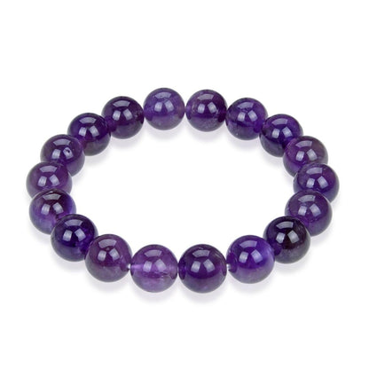 Adabele Real Natural Grade A Purple Amethyst Bracelet 8 inch Stretch Gemstone Beaded Bracelet Chakra Healing Crystal Stone Women Mom Gift (Unisex) GB10-C7