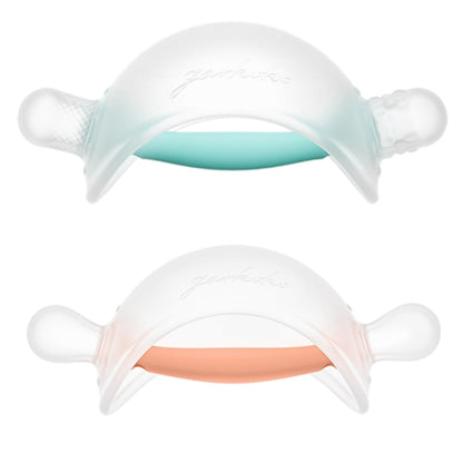 Garkoko 2PCS Baby Teething Toys, No-Drop Silicone Baby Teether Toy for Babies 3-6 Months & 3-18 Months, BPA-Free Infant Teether for Teething Relief