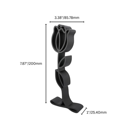 Nexus Box Rose Sculpture â€“ Minimalist Decorative Figurine for Home, Shelf, and Gift Use | Freestanding Collectible Accent for All Occasions (Rose Bud Matte Black)