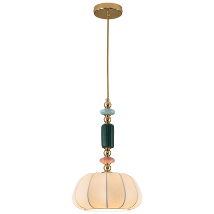 FALINNEAD Imitated Silk White Shade Pendant Light Fixture 11 inch Modern Pendant Lighting Kitchen Hanging Lamp for Dining Room Bedroom Storeroom