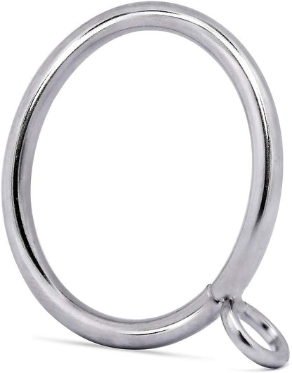 Rings for Curtains 10 pcs 1.5" Inch with Eyelets (Silver, 1.5")