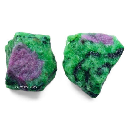 Crystals, Rocks, Jade, Crystals and Healing Stones, Witchcraft Supplies, Healing Crystals, Stones, Healing Stones, Rock Collection, Agate, Raw Stones (Ruby Zoisite, 2 Pcs)