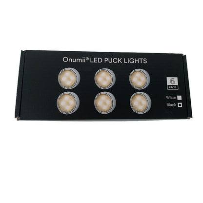 LED Puck Lights with Remote Battery Operated Under Cabinet Lighting Wireless Stick on Lights Color Changing Timer Tap Lights for Cabinets Shelves Closets Display Case - 6Pack Black