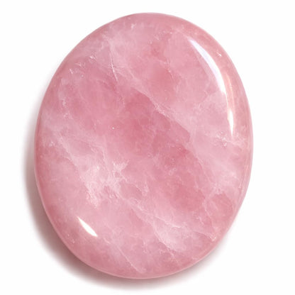 GEMSCITE Rose Quartz Thumb Worry Stones Metaphysical Gemstone Crystal Healing Reiki Men Women Gift FENG Shui Positive Energy Love Wellness Palm Stones Wicca Powerful