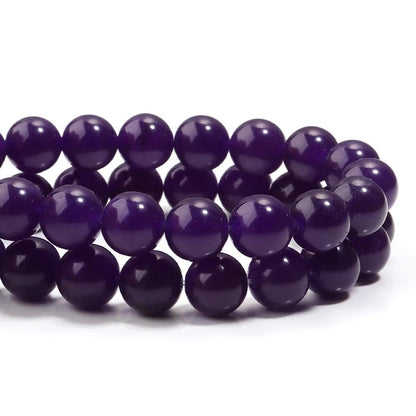 Zenkeeper 108Pcs Purple Natural Stones Chalcedony Beads Spacer Loose Beads Bulk with Holes Handcrafted for DIY Bracelets Jewelry Making Crafts Supplies