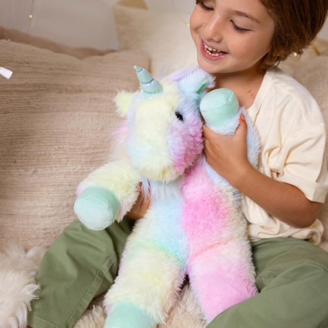 Vermont Teddy Bear Unicorn Stuffed Animal 18 in | Rainbow Unicorn Stuffed in USA with 100% Recycled Filling | Each Plush Saves 18 Plastic Bottles from Landfills
