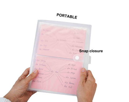 YOAVIP 4x6 Index Cards Clear Plastic Holder Organizer Pouches Book Binder 40 Page Hold 160 Cards 2 Pack