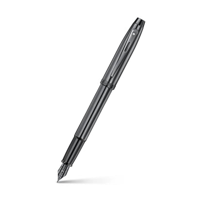 Sheaffer 100 E9375 Pearlescent Dark Gray Gunmetal with PVD Appointments Pen | Premium Gray Pen | Premium Pen Gift box (Fountain (Medium))